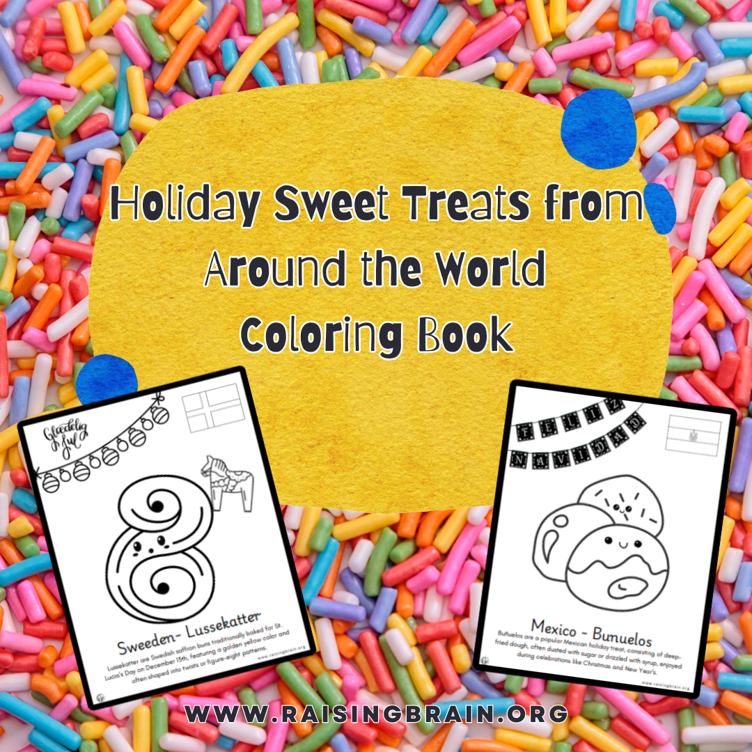Kawaii Holiday Sweet Treats from Around The World Coloring Book Pages