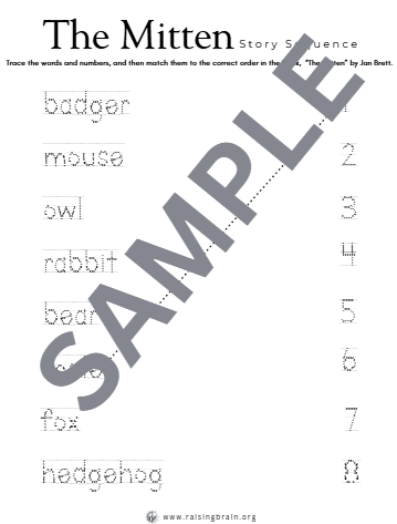 Thumbnail: The Mitten - Sequencing - Cutting - Handwriting Bundle