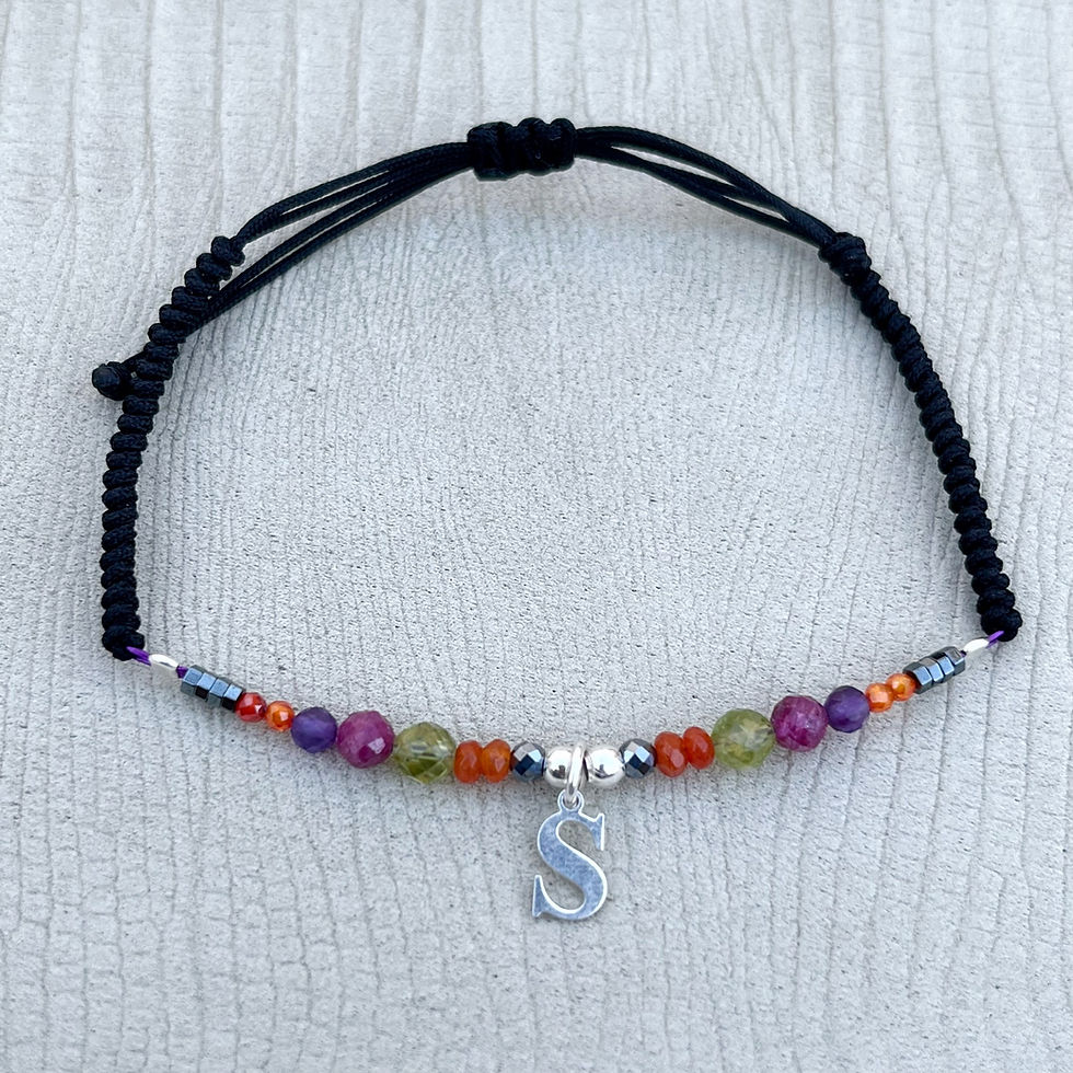 Miniatura: Pulsera  Plata  y macramé 