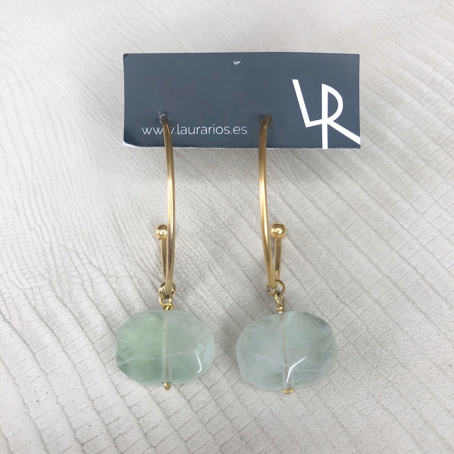 Pendiente acero Prehnita 