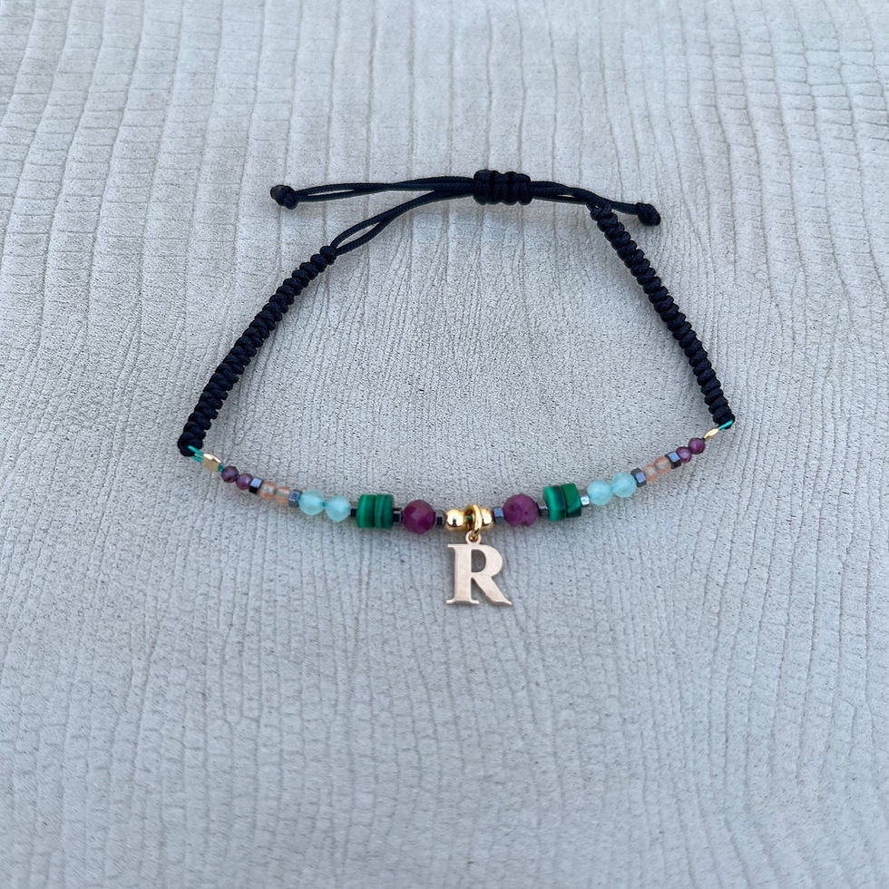 Miniatura: Pulsera  Plata  y macramé 