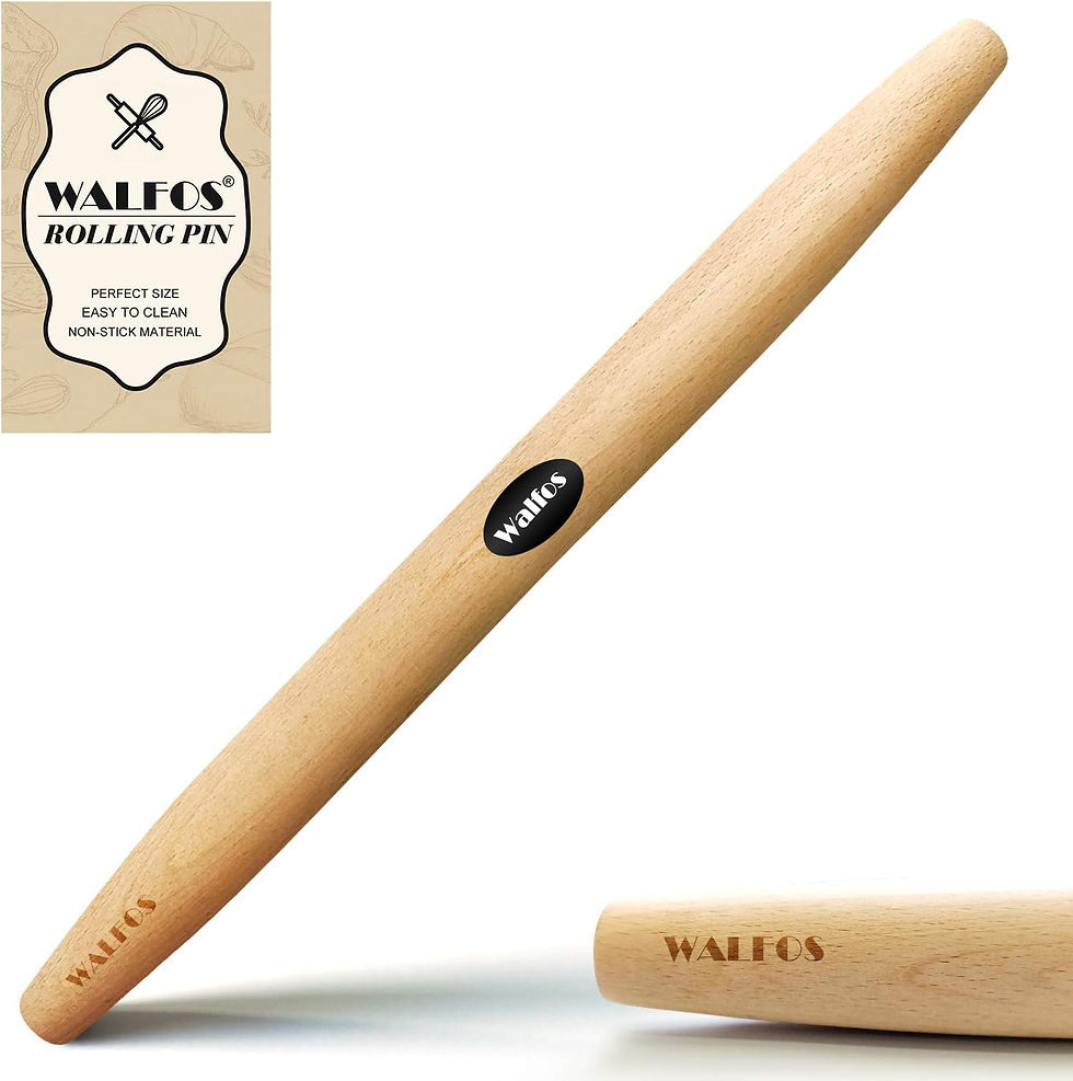 The Walfos French Rolling Pin is a game-changer for pasta makers everywhere. With its lightweight design and smooth wooden finish, it offers better control and ease of use compared to traditional rolling pins