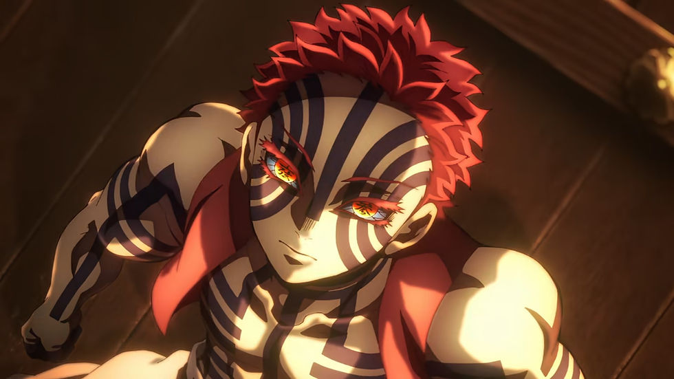 Akaza Upper Moon Three in Demon Slayer Anime