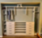 Custom closet organizer installation