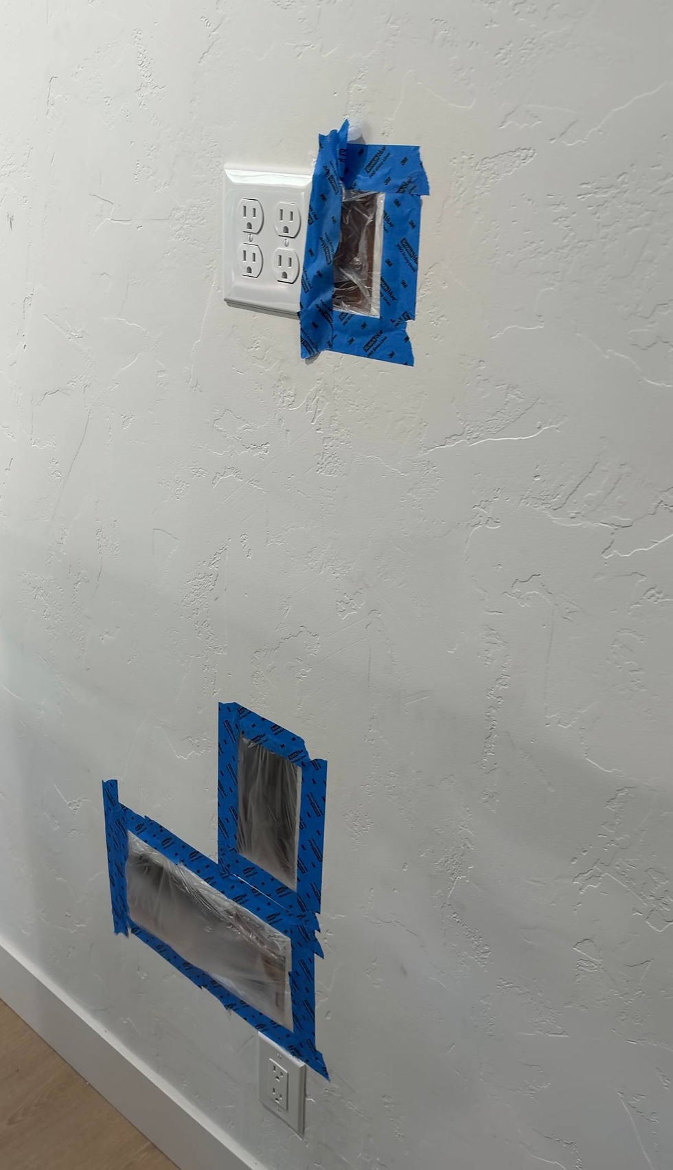 Drywall repair project in San Diego County
