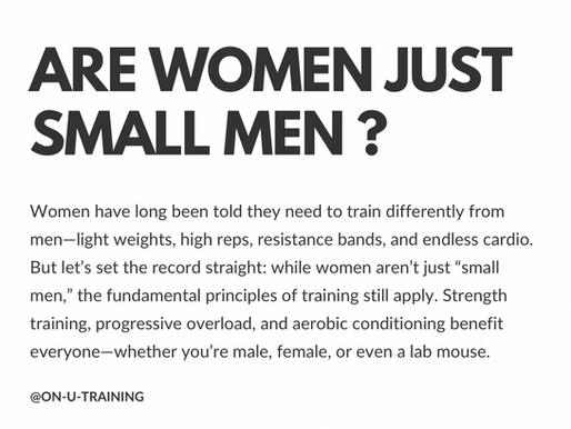 Are Women Just Small Men?