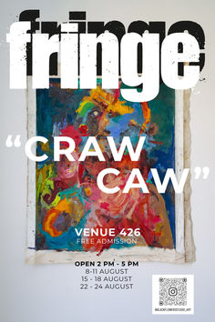 Edinburgh Fringe poster featuring artist's artwork, created and photographed by Olivia Cameron Photography.