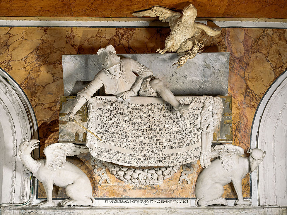 Monument to Cecco. Images courtesy of Sansevero Chapel