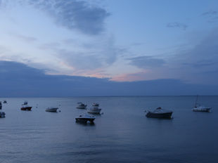 Boats on the sea on Ile de Ré island 