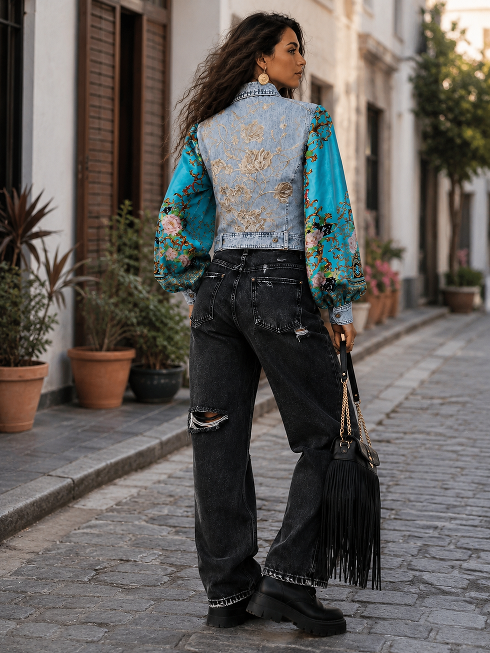 Thumbnail: Jardin de Soie Denim Jacket 