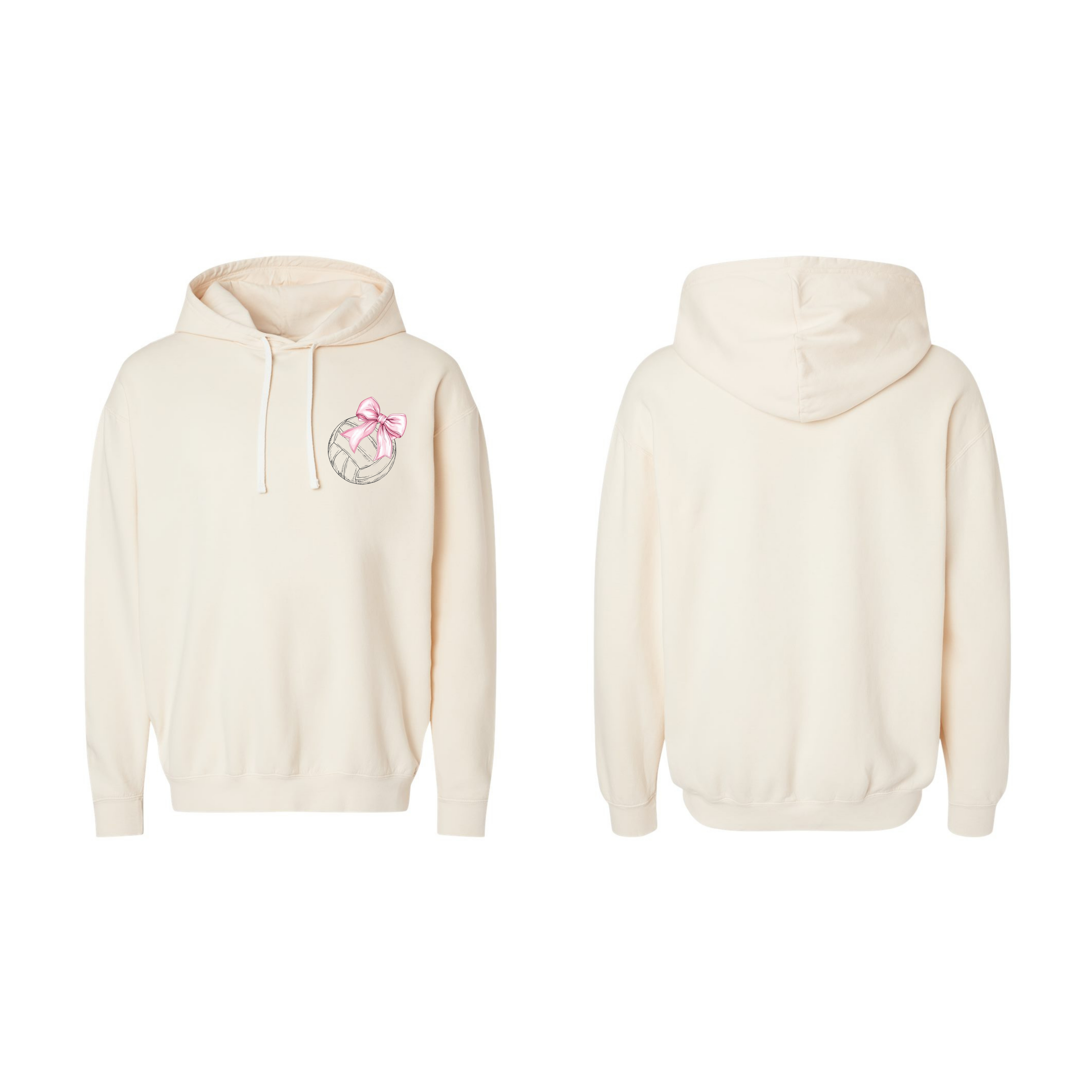 Volleyball Bow Hoodie Sweatshirt