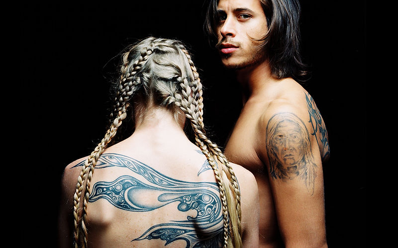 Paare mit Tattoo