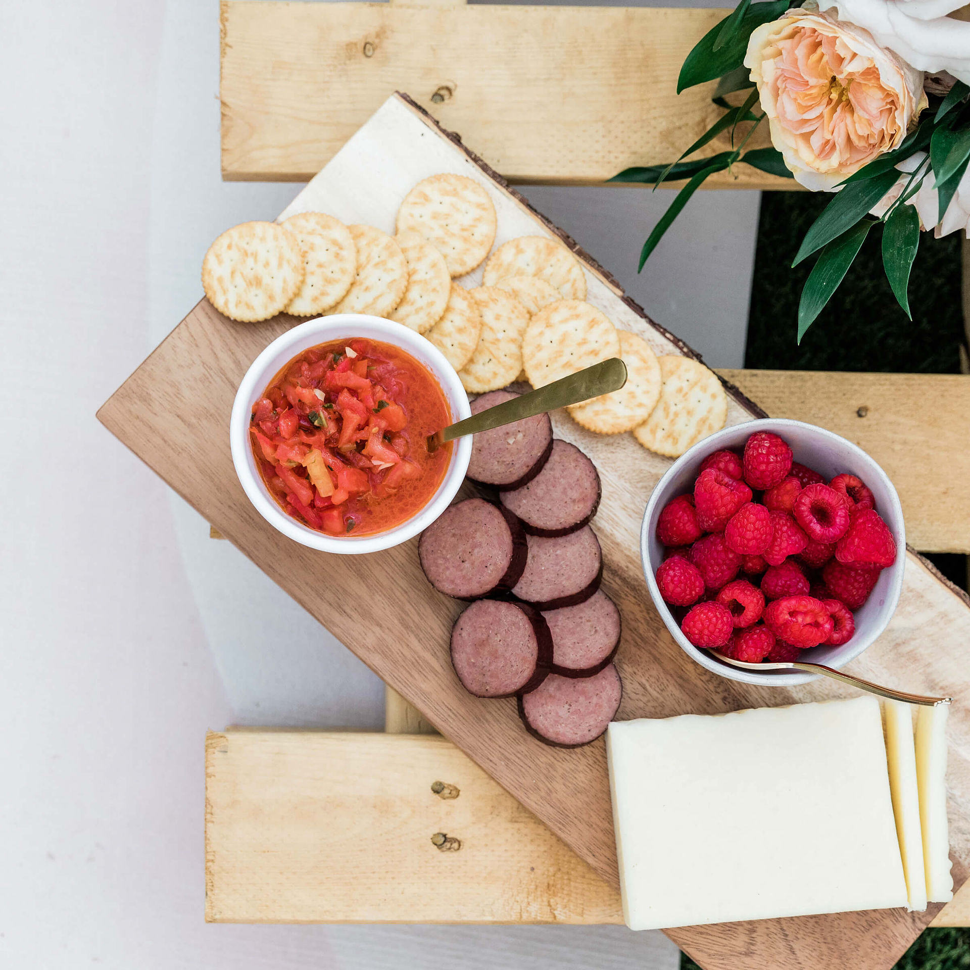 flat lay charcuterie