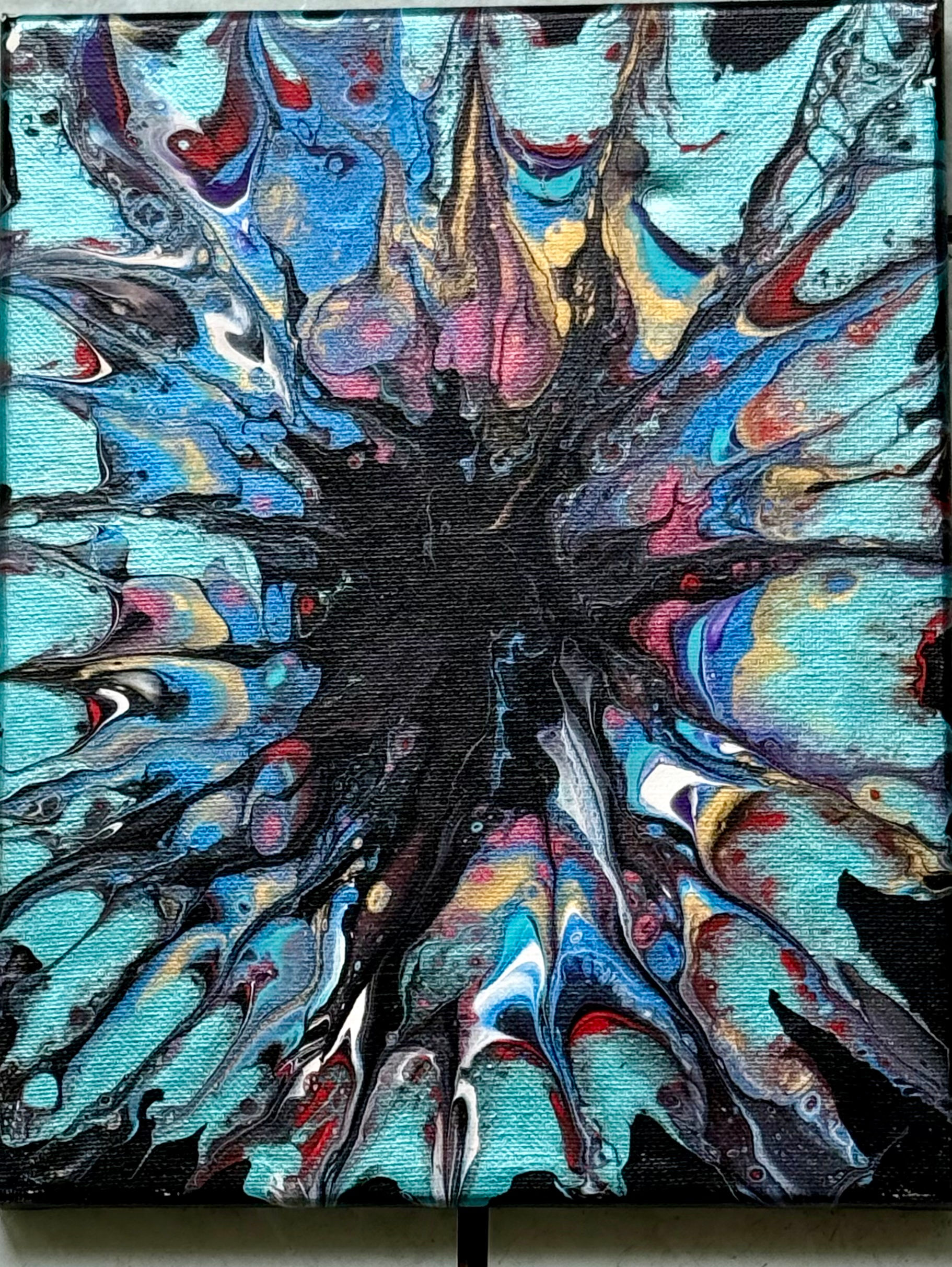 Acrylic Pour Black Hole