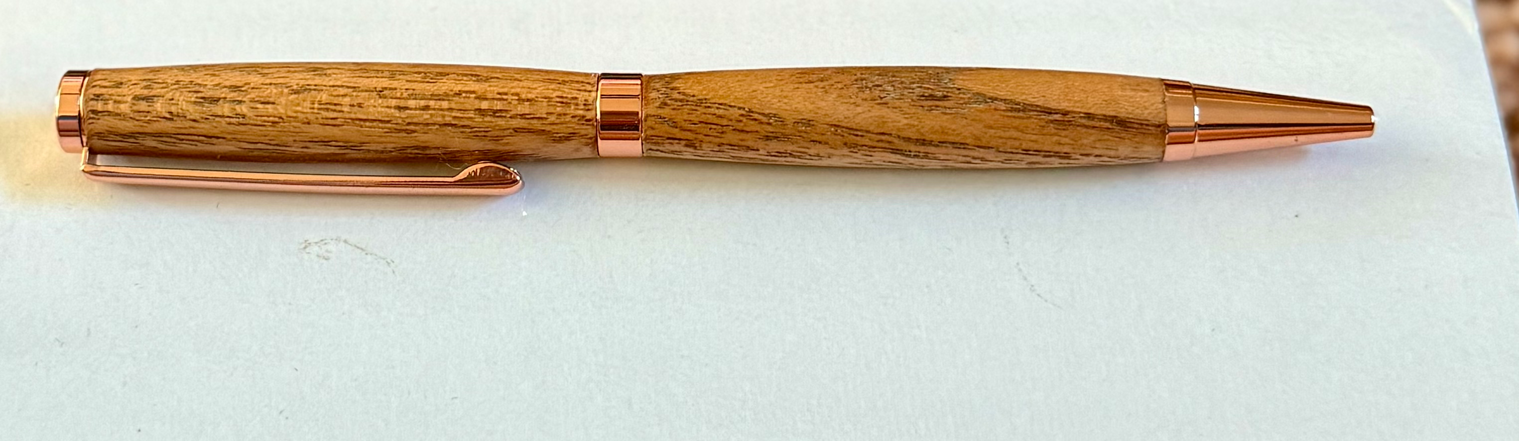 Slimline Zebra wood with copper finish
