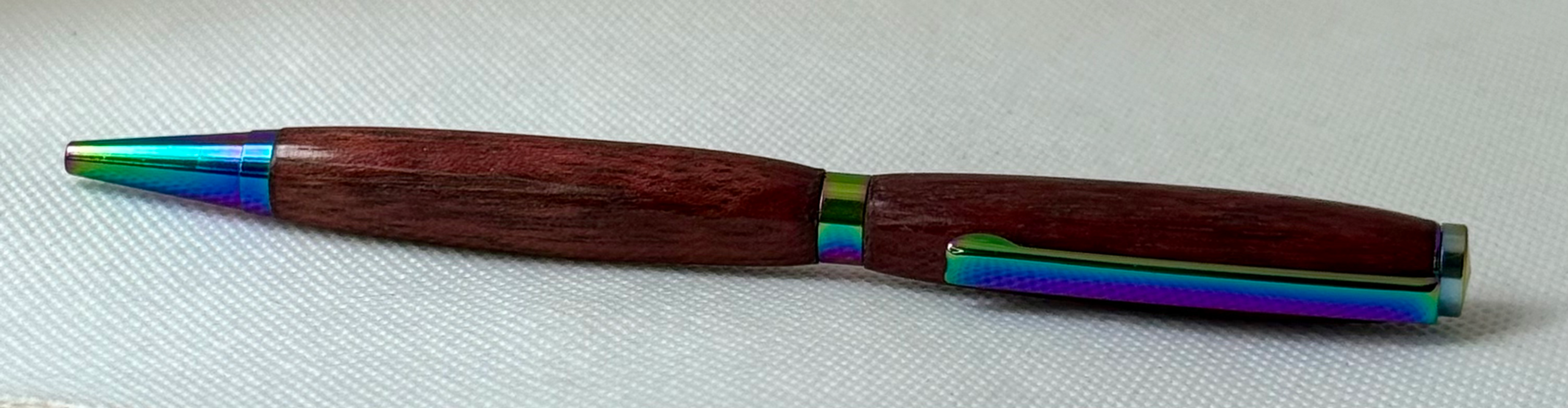 Slimline Purple Heart Pen w/Ink Spill