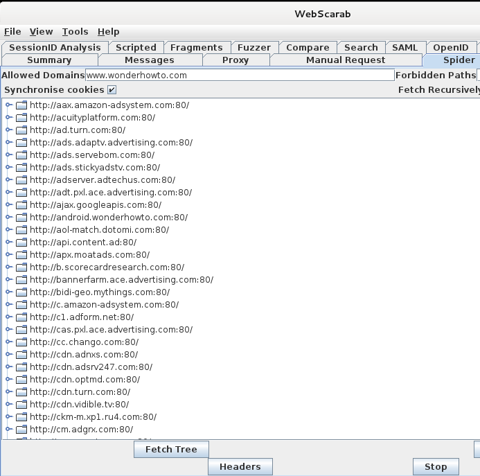 Web App Hacking Spidering A Web Site With Web Scarab