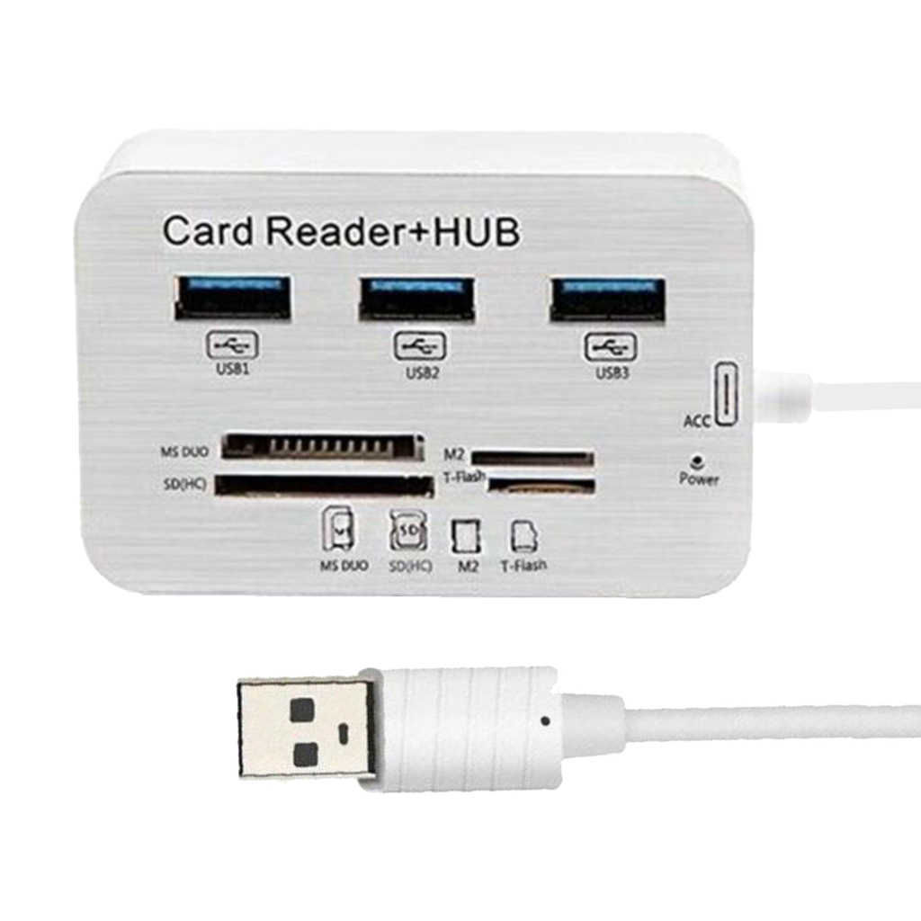 USB To 3port USB+Card Reader