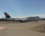 A Lufthansa 747-400 about to take off from Seattle (Jamsheed Motafram).