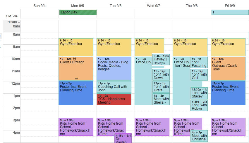Fostering Your Time - Scheduling Snapshot