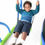 Thumbnail: Bounce Pro My First Jump 7-Foot Trampoline and Swing, Blue/Green