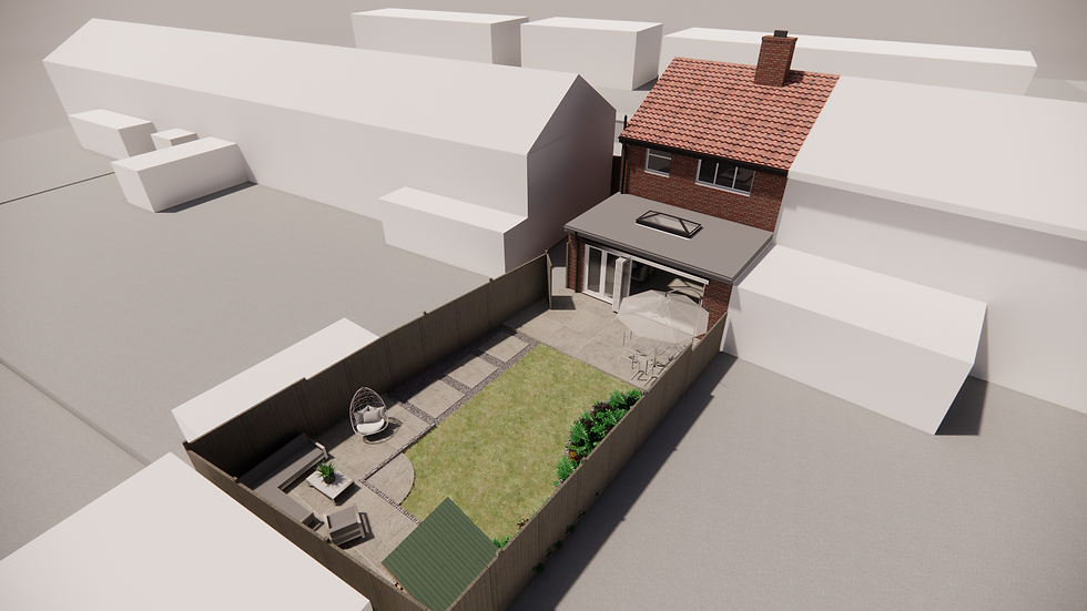 A rear home extension