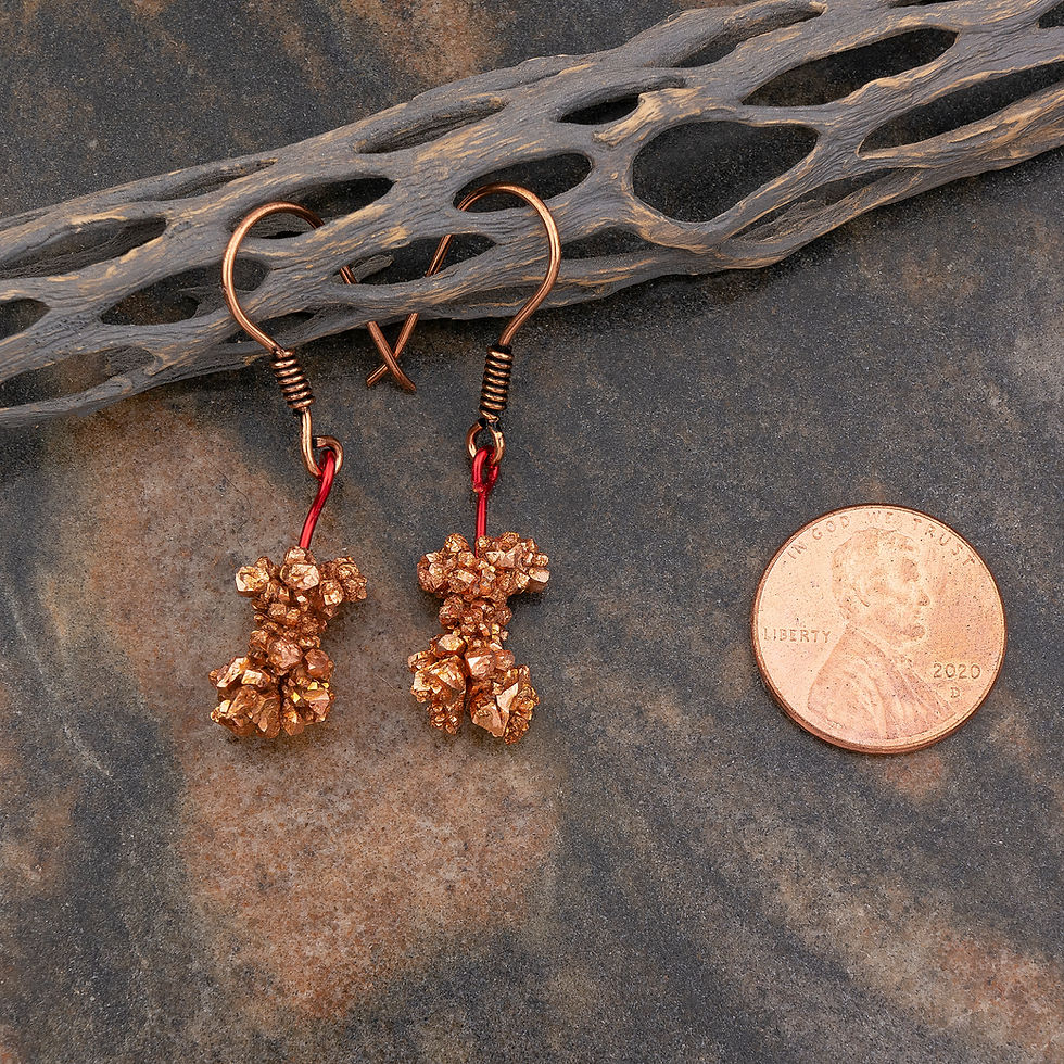 Thumbnail: Copper Crystal Earrings