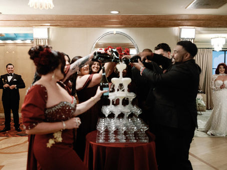 Champagne Tower - Gloria & Mark - Wedding Ceremony & Reception - Erich Chen Photography