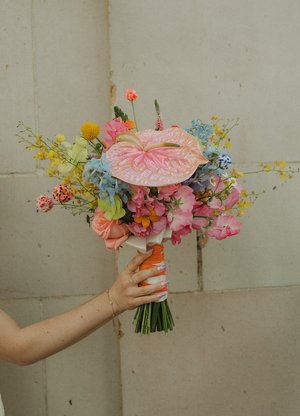 Jane and Evans Wedding - Bouquet - Colorful Flowers - Bold and Unique Color Choices