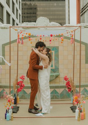 Jane and Evans Wedding - Colorful Flowers - Bold and Unique Color Choices