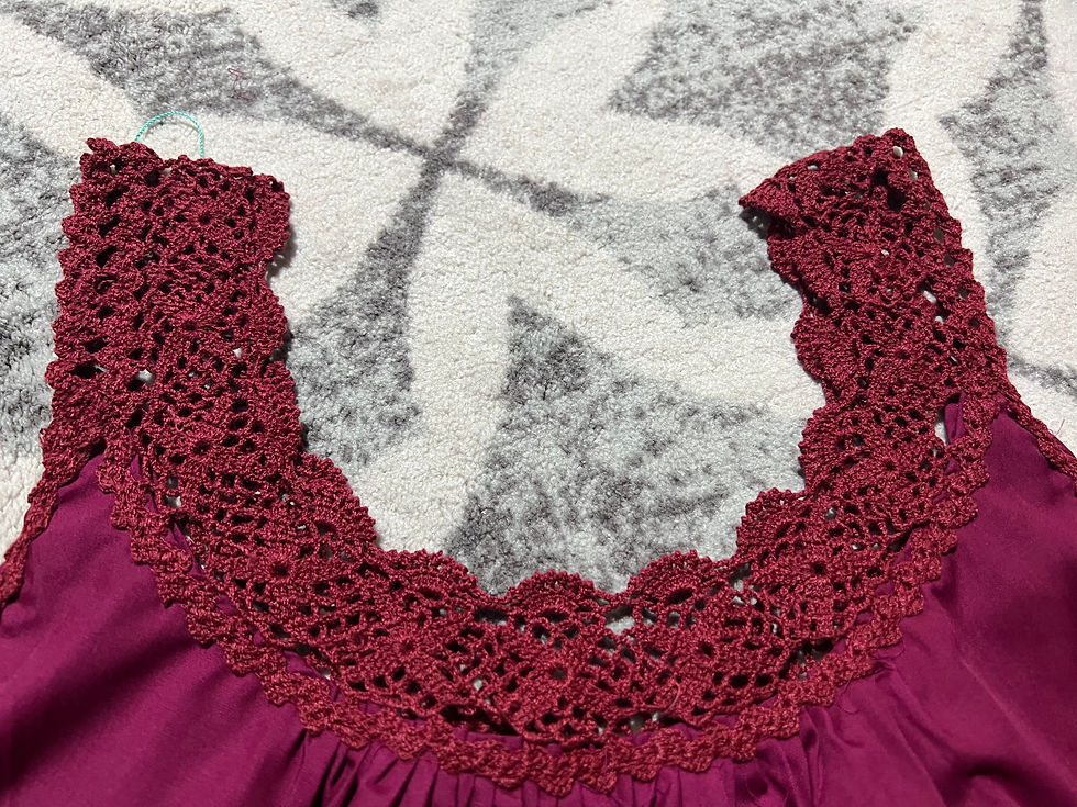 ภาพขนาดย่อ: เสื้อคอกระเช้า คอลูกไม้  เบอร์ 0 ขนาด อก 54 นิ้ว