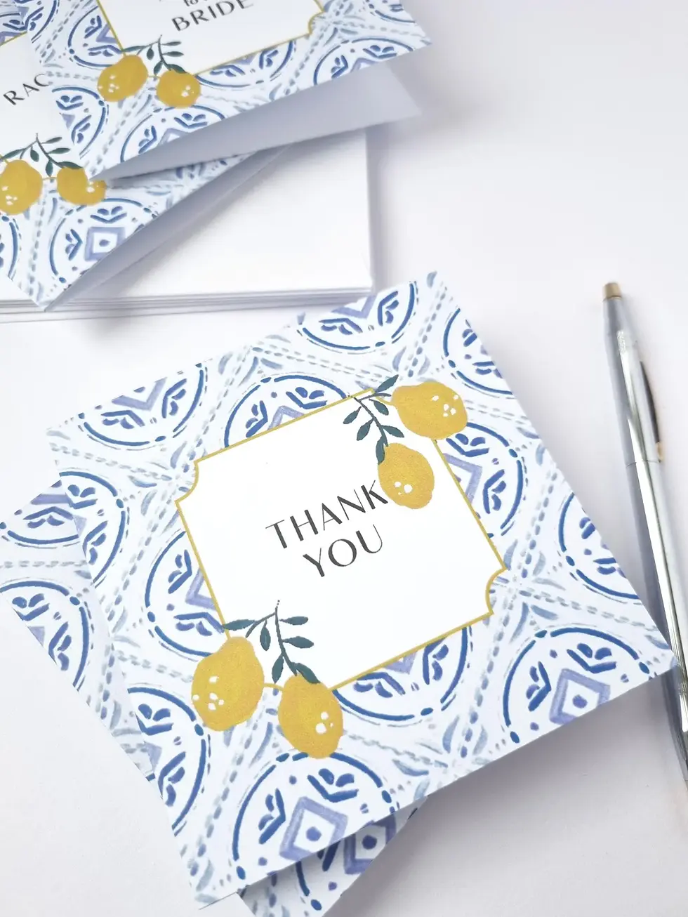 Thumbnail: Personalised mini note card set - 6 or 12x mini notecards and envelopes