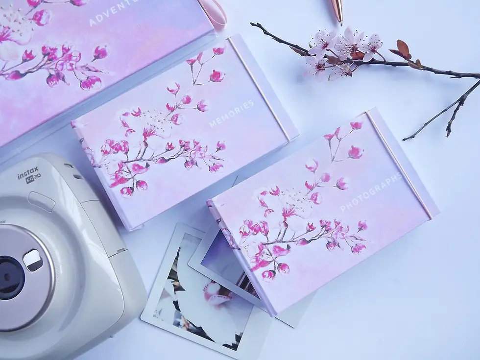 Thumbnail: Through the Blossom personalised hand-crafted mini photo album/flipbook