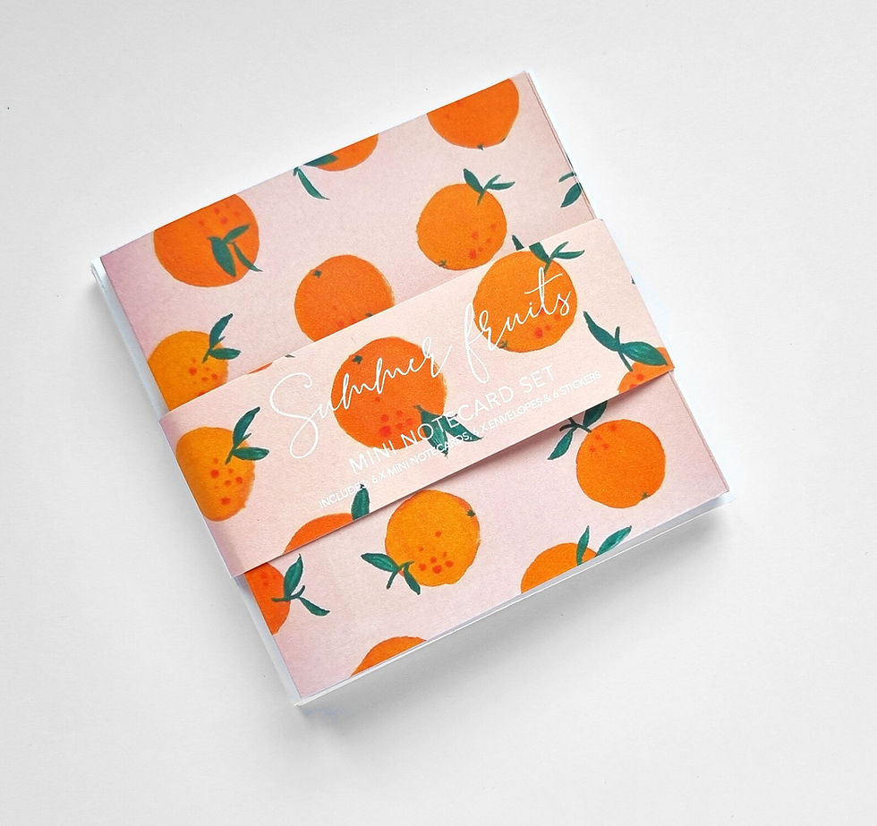 Thumbnail: Personalised mini note card set - 6 or 12x mini notecards, envelopes & stickers