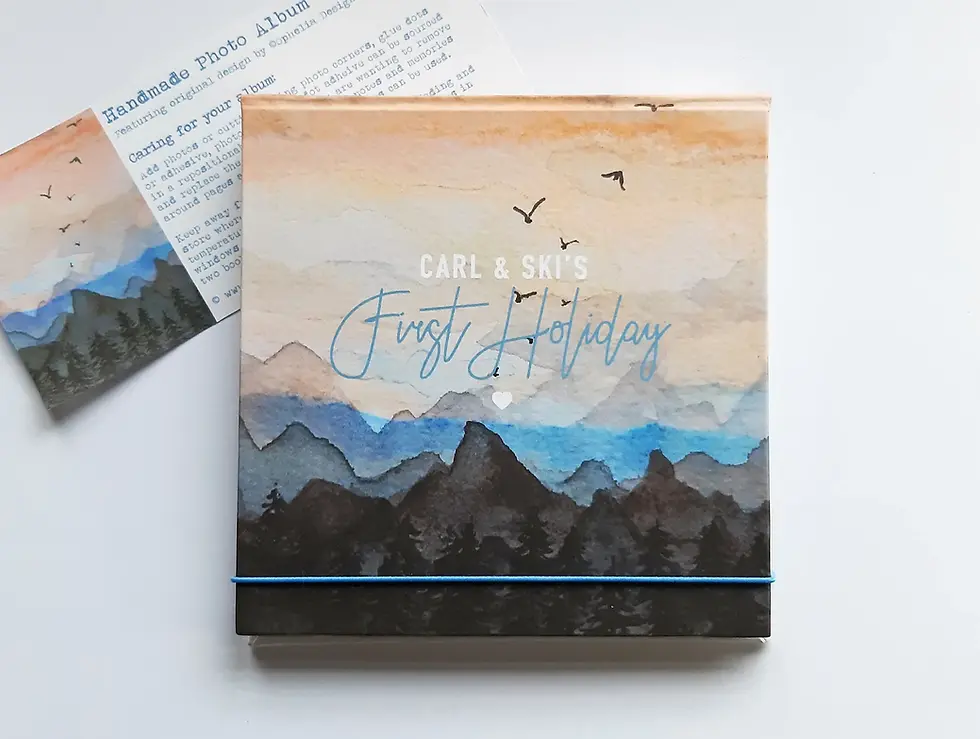 Thumbnail: Adventurer personalised hand-crafted small square photo album/flipbo