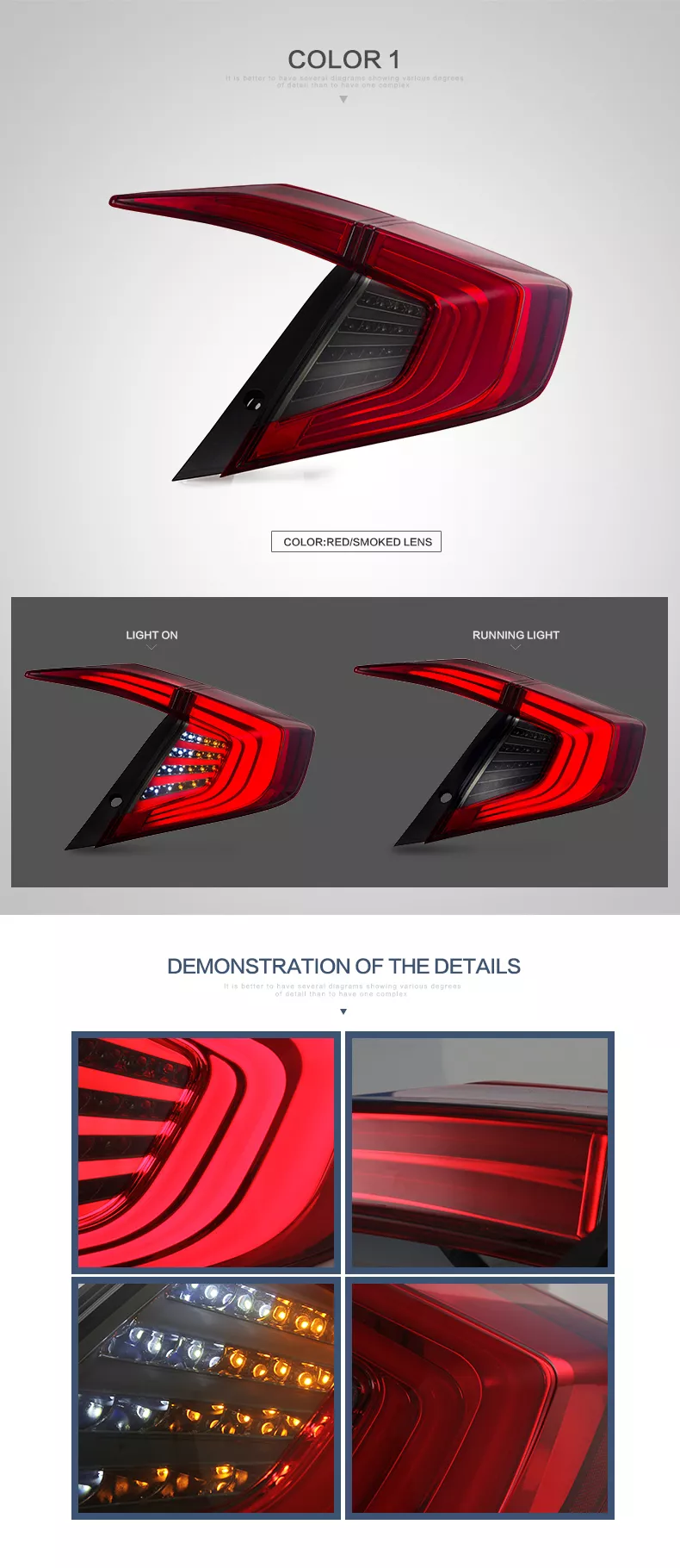 BỘ ĐÈN HẬU LED NGUYÊN BỘ HONDA CIVIC 2016-2018
