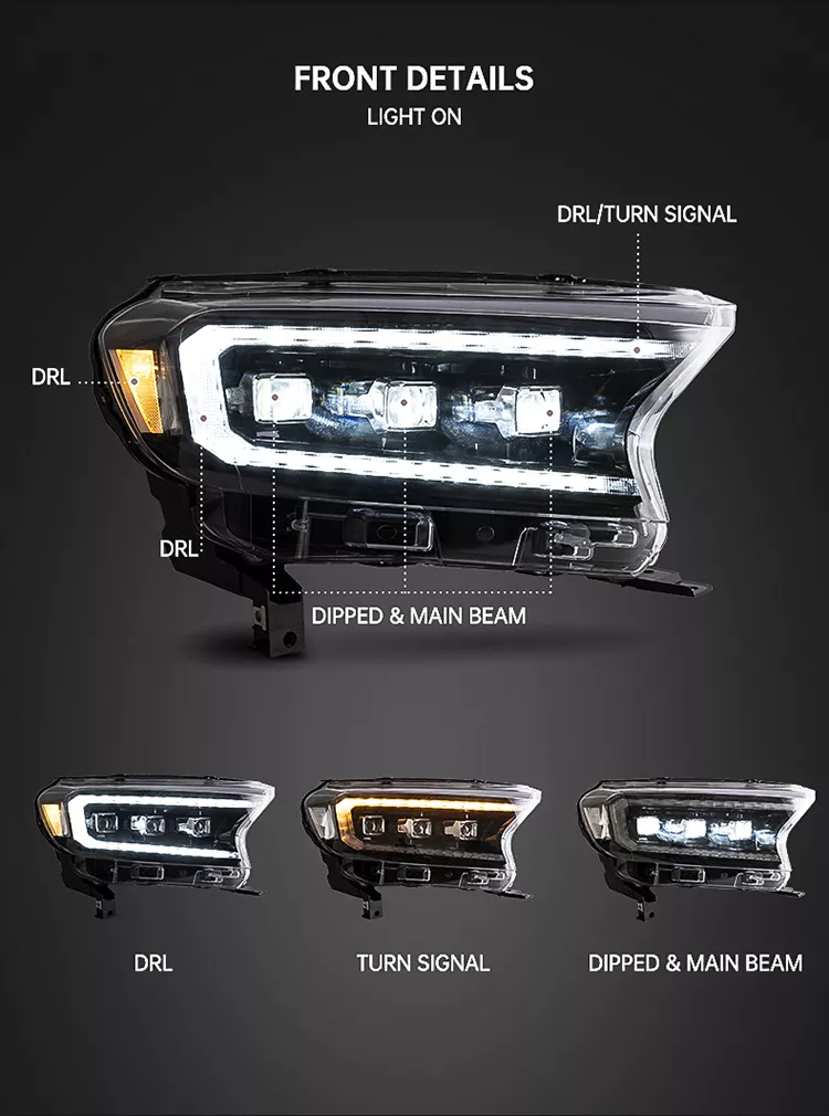 ĐÈN PHA ĐỘ NGUYÊN BỘ FORD RANGER 2015+