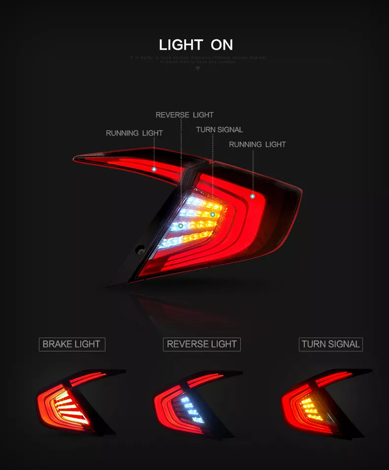 BỘ ĐÈN HẬU LED NGUYÊN BỘ HONDA CIVIC 2016-2018