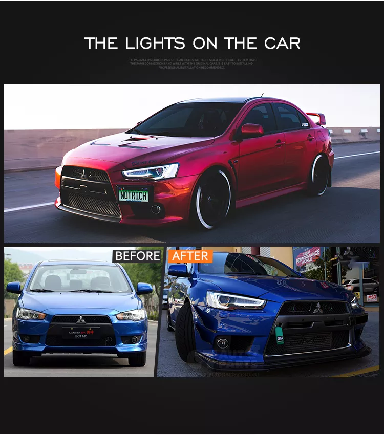 ĐÈN PHA XENON ĐỘ NGUYÊN BỘ MITSUBISHI LANCER 2008+