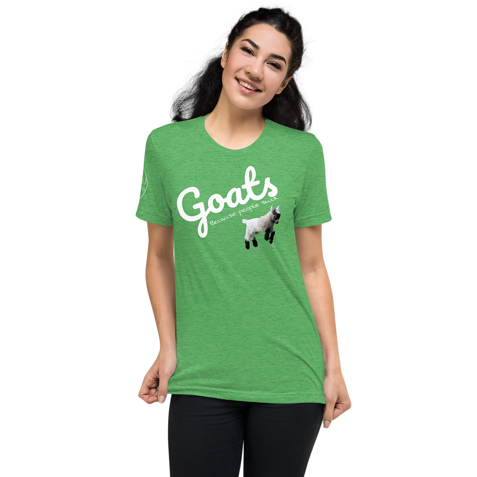 Thumbnail: Goats! Because people suck - Short sleeve t-shirt