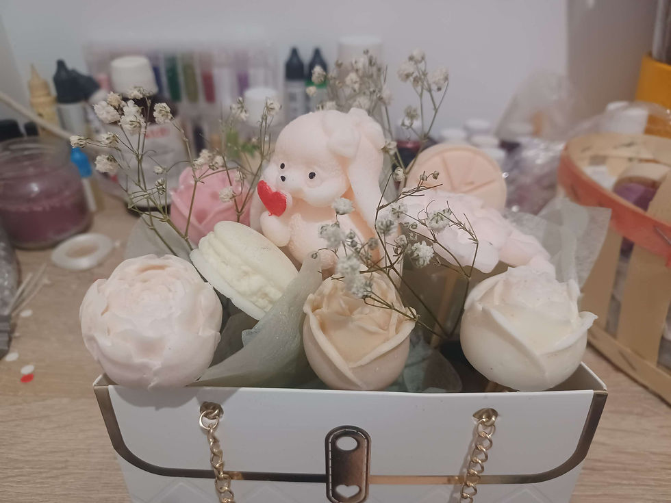 Miniature : Bouquets de fondants en cire de soja et parfum de grasse