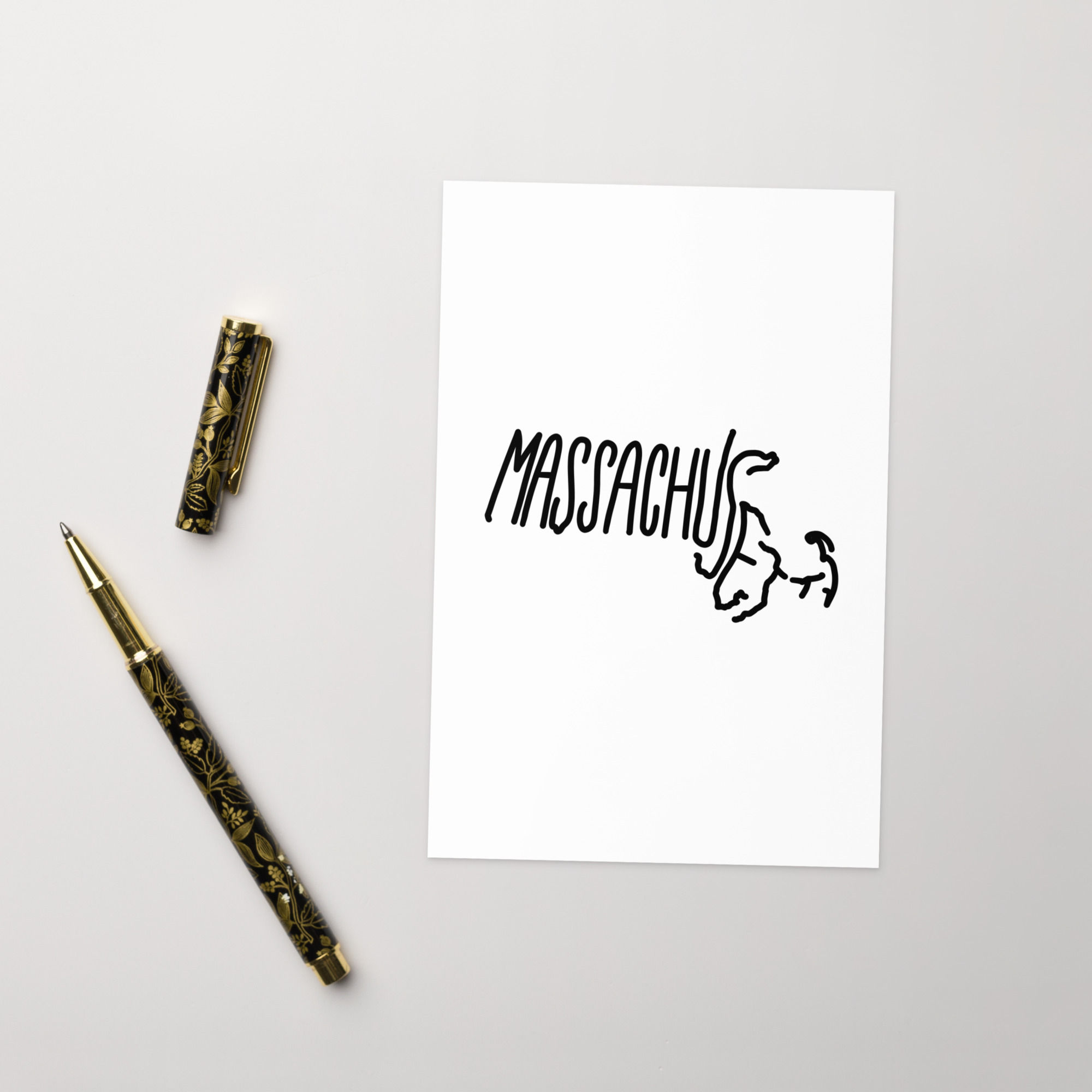 Massachusetts Greeting Card