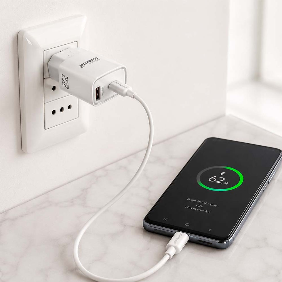 Miniatura: Cargador Motomo PD-L25 25W GaN con cable USB-C