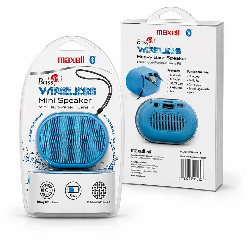 Miniatura: Parlante Maxell Mini Speaker Bass13 Inalambrico Color Azul