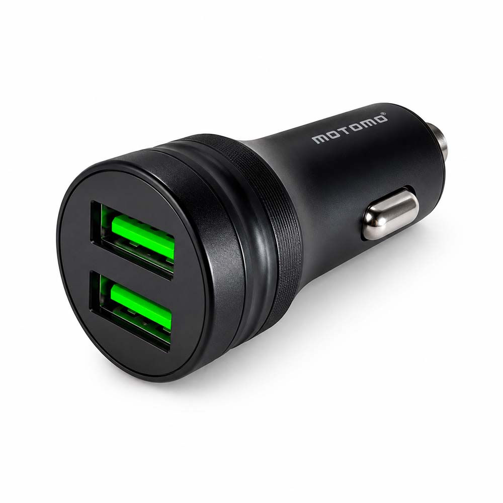 Cargador de auto para Celular doble 2 Usb 2.4A Motomo 299-1
