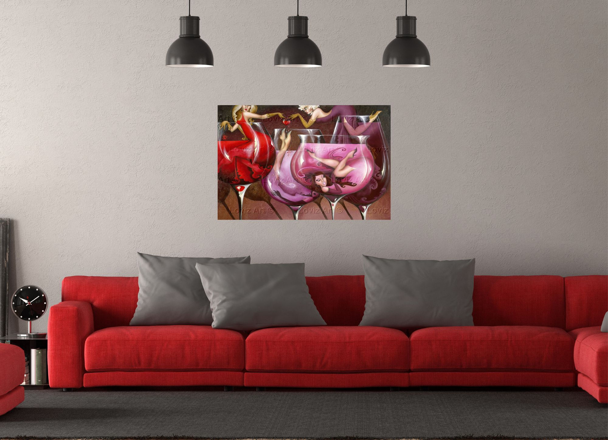 1397 "Mixing Reds Up" Canvas