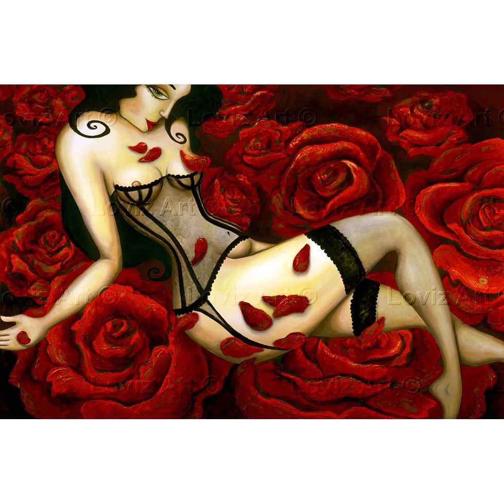 Thumbnail: 1068 "In my Bed" Canvas