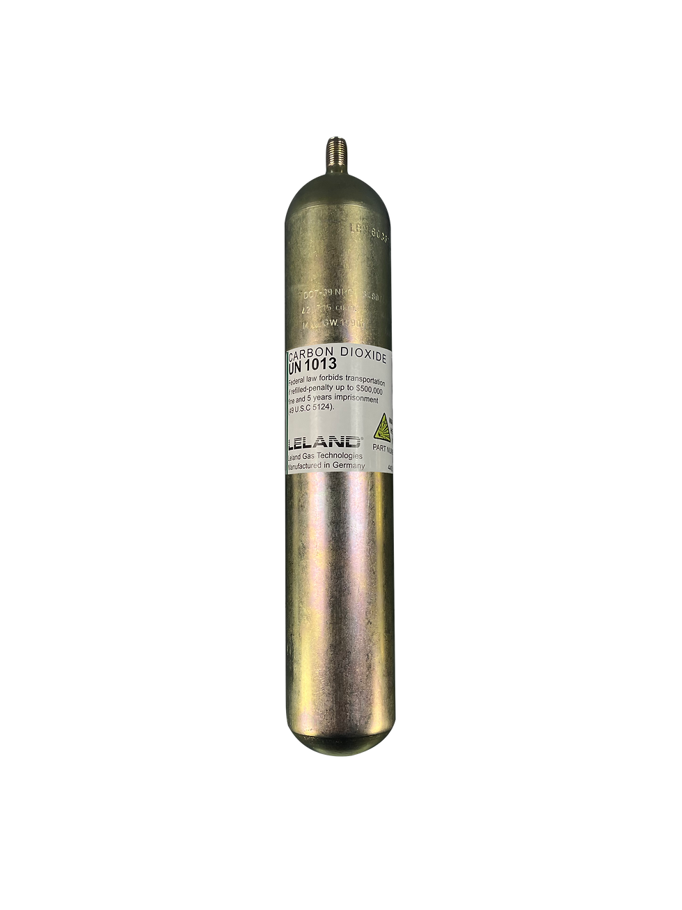 440 gram Carbon Dioxide cylinder CO2 front view