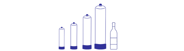 DOT CYLINDERS - 75ml to 2.0L