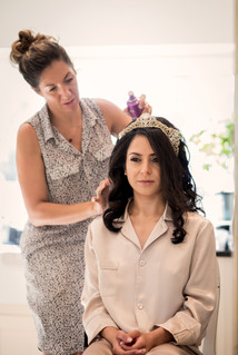 Adding Hair accesories into Bridal Hair